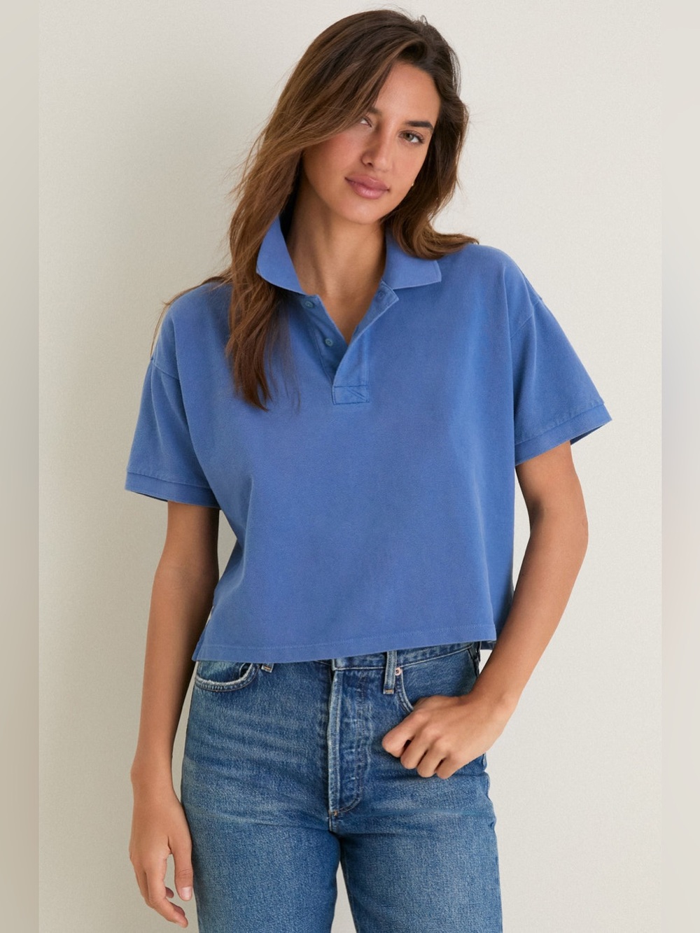 Tuckernuck Royal Blue Pique Holmes Boyfriend Polo